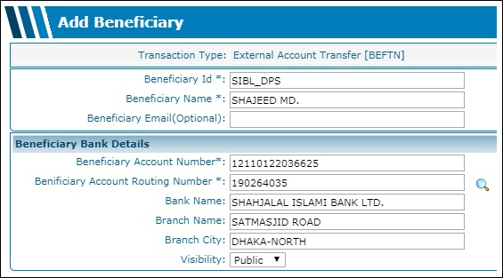 beneficiary bank