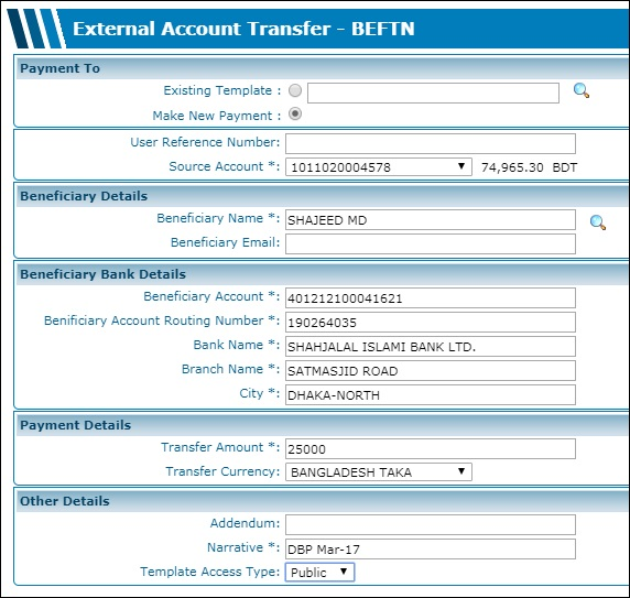 beneficiary bank