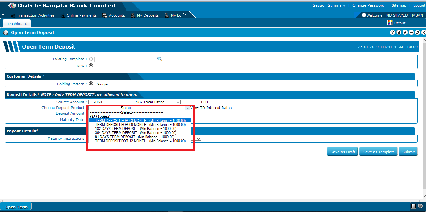 Dutch Bangla Bank Internet Banking