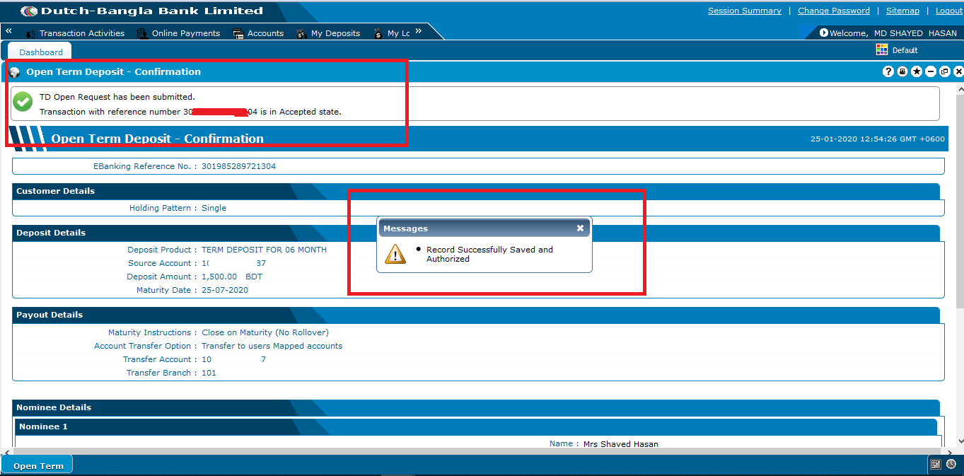 Dutch Bangla Bank Internet Banking